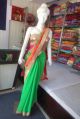Designer Heavy Zari Work Border Georgette Green Colour Saree
