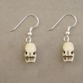 BER-3 Skull shape bone earrings