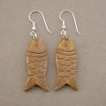 BER-4 Fish shape bone earrings