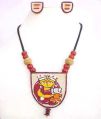 Painted Jute Necklace -04