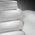 Satin Stripe Fabric White Bed Sheets