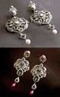Vivah Creation Metal Round Plain silver earrings