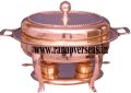 Oval Shape Copper Food Warmer