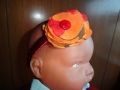 Orange Coloured Hairband with Beautiful Red Beed