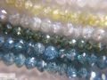 Transulant Clarity Natural Fancy Color Diamond Faceted Bead Strands