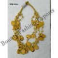 Bone Yellow Bead Necklaces