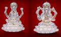Matt Silver Plated Lakshmi Ganesha Idols