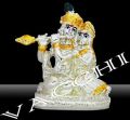 Shining Silver Plated Radha Krishna Idols