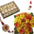 Assorted Sweets, Rakhi Roses