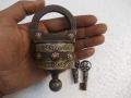 Unique Puzzle Two Keys Operated Iron Padlock