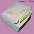 Square White New Bags-n-box WHITE SBS BOARD Printed Cake Boxes