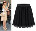 Black Chiffon Regular Wear Women Skirt