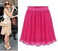 Pink Chiffon Regular Wear Women Skirt