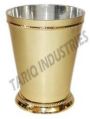 BRASS JULEP CUP 11 OZ SMOOTH TWO TONE