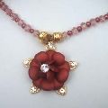 Rose Pendant Beaded Necklace