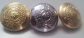 Round Golden brass buttons