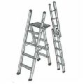 ALUMINIUM Stool Cum Straight Folding Ladder